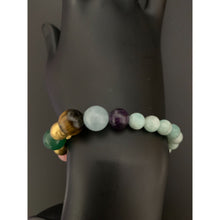 Load image into Gallery viewer, 24K Gold Money Bags Lucky Charm Bracelet Gemstones Size 6 to 8 inches - Rafant
