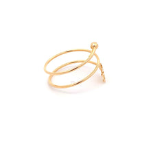 Load image into Gallery viewer, 18K Gold Ring Flower Spiral Size 8 - Rafant
