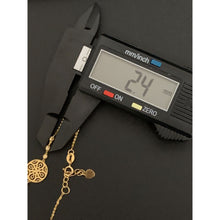 Load image into Gallery viewer, 18K Gold Bracelet Circle Round Bead Charms Size 6.5 inches plus 1 inch extensions - Rafant
