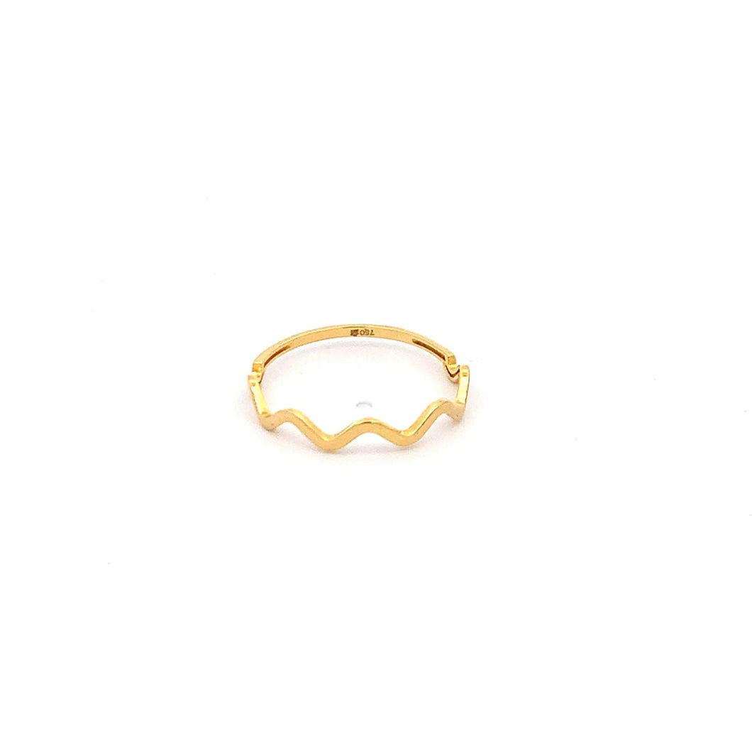 18K Yellow Gold Ring 1.03 grams Size 8 - Rafant