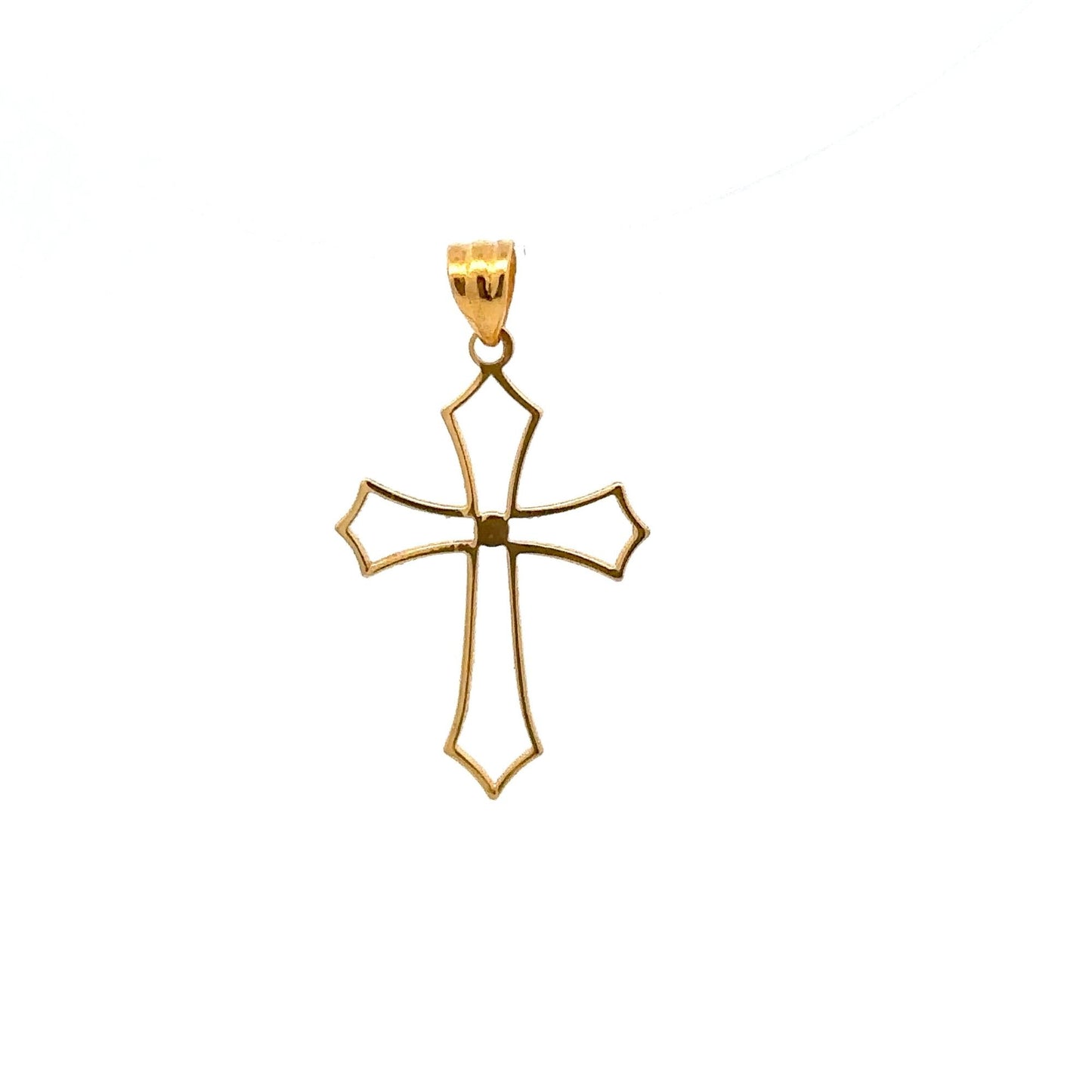 18K Gold Pendant Cross Religious 0.49 grams - Rafant