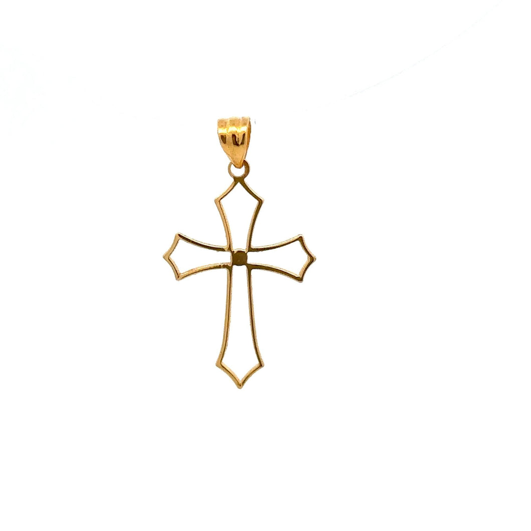 18K Gold Pendant Cross Religious 0.49 grams - Rafant