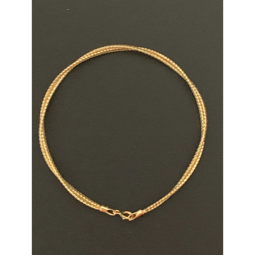 18K Gold Bracelet Soft Bangle Mesh Size 6.75 inches 1.01 grams - Rafant