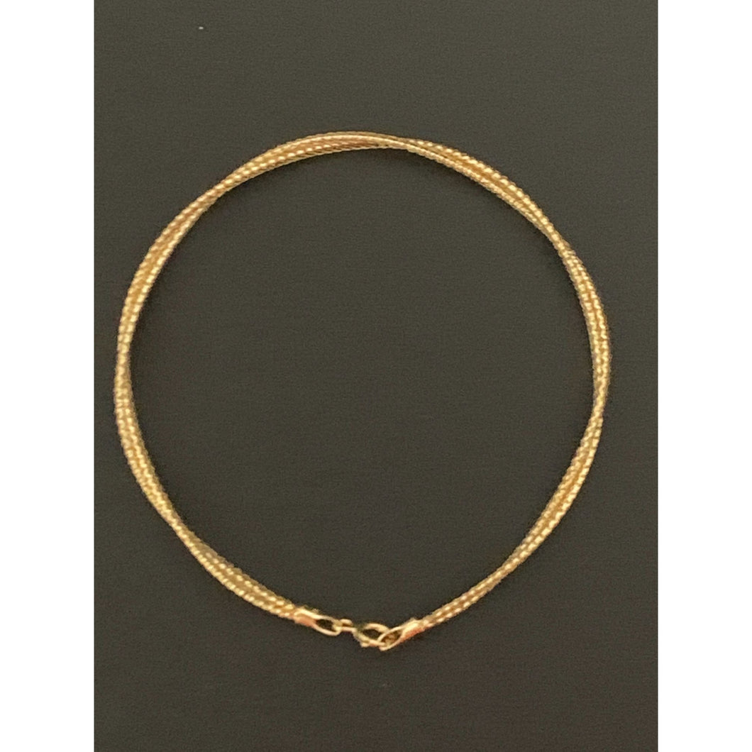 18K Gold Bracelet Soft Bangle Mesh Size 6.75 inches 1.01 grams - Rafant