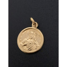 Load image into Gallery viewer, 18K Gold Pendant Round Circle Jesus Christ 1.22 grams - Rafant
