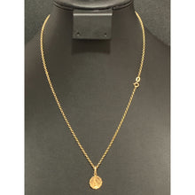 Load image into Gallery viewer, 18K Gold Necklace Chain 17.50 inches with Mother Mary Pendant 1.78 grams - Rafant
