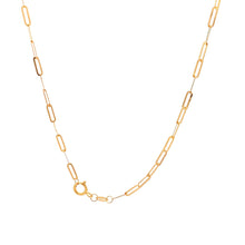 Load image into Gallery viewer, 18K Yellow Gold Necklace Chain Paperclip 0.91 grams 18 inches - Rafant
