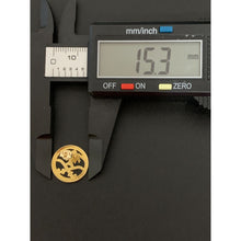 Load image into Gallery viewer, 18K Gold Earrings Stud Round Circle 2.27 grams White Yellow Gold - Rafant
