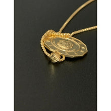 Load image into Gallery viewer, 18K Saudi Gold Necklace 17.50&quot; Chain w/Woman Lady Angel Pendant - Rafant
