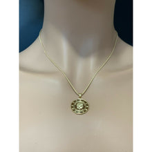 Load image into Gallery viewer, 18K Saudi Gold Necklace 17.50&quot; Chain w/Woman Lady Angel Pendant - Rafant
