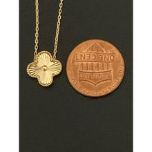 Load image into Gallery viewer, 18K Gold Necklace Centered Flower 16 inches 2.22 grams - Rafant
