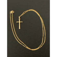 Load image into Gallery viewer, 18K Gold Necklace Chain 18 inches Cross Pendant 1.44 grams - Rafant
