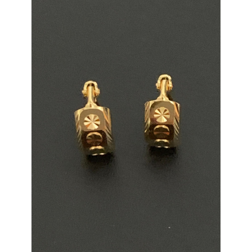18K Gold Earrings French Clips 1.62 grams - Rafant