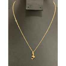 Load image into Gallery viewer, 18k Gold Necklace Cable Link Chain 15.75&quot; with Dolphin Pendant - Rafant
