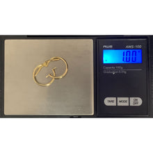 Load image into Gallery viewer, 18K Gold Earrings Hoops Loops 1 gram - Rafant
