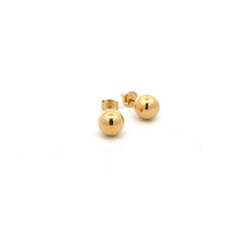 Load image into Gallery viewer, 18K Gold Earrings Stud Balls Polished 0.86 grams - Rafant
