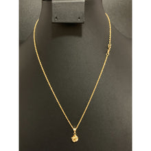 Load image into Gallery viewer, 18K Gold Necklace Chain 18 inches with Knot Pendant 1.50 grams - Rafant
