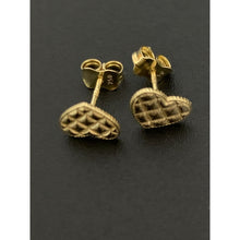 Load image into Gallery viewer, 18K Gold Earrings Stud Heart Small 1.47 grams - Rafant
