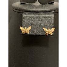 Load image into Gallery viewer, 18K Gold Earrings Stud Butterfly 1.44 grams - Rafant
