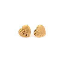 Load image into Gallery viewer, 18K Gold Earrings Stud Heart Small - Rafant
