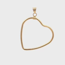 Load and play video in Gallery viewer, 18K Yellow Gold Pendant Heart Large
