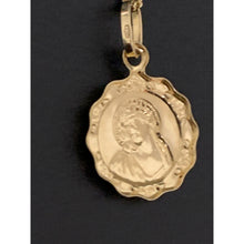 Load image into Gallery viewer, 18K Gold Necklace Chain 17&quot; Curb with Jesus Christ Pendant 1.83 grams - Rafant
