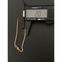Load image into Gallery viewer, 18K Gold Bracelet Rope Chain 7.5 inches 0.93 grams - Rafant
