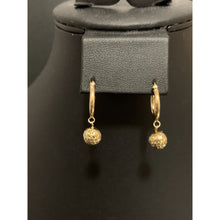Load image into Gallery viewer, 18K Gold Earrings Hoops Balls Small 1.61 grams - Rafant
