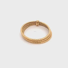 Load and play video in Gallery viewer, 18K Yellow Gold Ring Three Days Women Size 7
