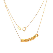 Load image into Gallery viewer, 18K Yellow Gold Necklace Chain Box 17.5 inches Tube Pendant 1.80 grams - Rafant
