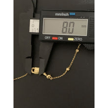 Load image into Gallery viewer, 18K Gold Bracelet Key Lock Bead Charms Size 6.5 inches plus one inch extension 2.61 grams - Rafant
