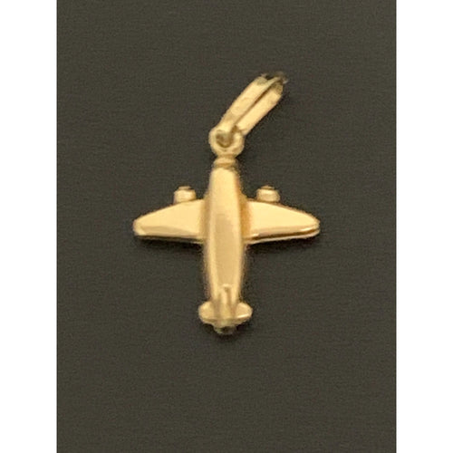 18K Gold Pendant Airplane 0.91 grams - Rafant