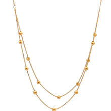 Load image into Gallery viewer, 18K Gold Necklace Chain 17.5 inches Very Tiny Beads 0.94 grams - Rafant
