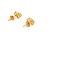 Load image into Gallery viewer, 18K Gold Earrings Heart Infinity Stud Post Earrings 1 gram Small - Rafant
