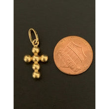 Load image into Gallery viewer, 18K Gold Pendant Cross Beaded 1.12 grams - Rafant
