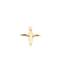Load image into Gallery viewer, 18K Yellow Gold Pendant Cross Jesus Christ Religious 1.32 grams - Rafant
