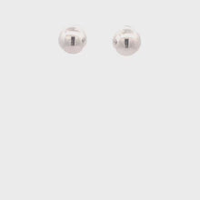 Load and play video in Gallery viewer, 18K White Gold Earrings Stud Balls Polished 1.63 grams
