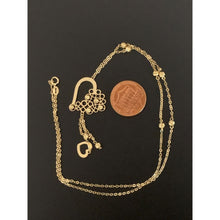 Load image into Gallery viewer, 18K Gold Necklace 17.75 inches with Heart Charm 3.34 gams - Rafant
