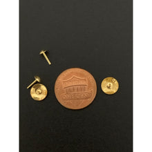 Load image into Gallery viewer, 18K Gold Earrings Stud Screw Type Round Circle 0.35 grams - Rafant
