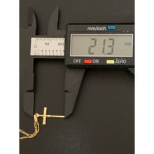 Load image into Gallery viewer, 18K Gold Necklace Chain 17.50 inches with Cross Pendant 1.47 grams - Rafant
