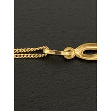 Load image into Gallery viewer, 18K Gold Necklace Curb Chain 17.75&quot; with Music Note Pendant 1.59 grams - Rafant
