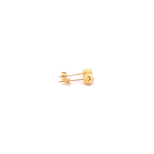 Load image into Gallery viewer, 18K Yellow Gold Earrings Stud Ball Textured 0.63 grams - Rafant
