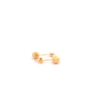 Load image into Gallery viewer, 18K Yellow Gold Earrings Stud Ball Textured 0.63 grams - Rafant
