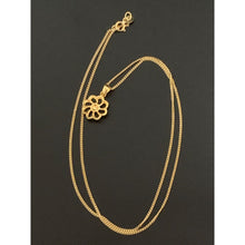 Load image into Gallery viewer, 18K Gold Necklace Chain 17.75 inches with Flower Pendant 1.66 grams - Rafant
