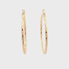 Load and play video in Gallery viewer, 18K Gold Earrings Hoops Spiral
