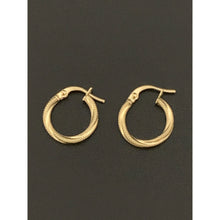 Load image into Gallery viewer, 18K Gold Earrings Hoops Loops Spiral 0.91 grams - Rafant
