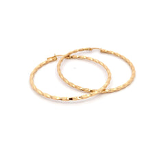 Load image into Gallery viewer, 18K Yellow Gold Earrings Hoops Spiral Extra Large 1.87 grams - Rafant
