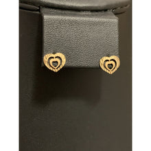 Load image into Gallery viewer, 18K Gold Earrings Stud Heart 1.10 grams - Rafant
