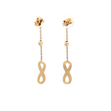 Load image into Gallery viewer, 18K Yellow Gold Earrings Infinity Dangling 2.28 grams - Rafant
