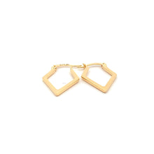 Load image into Gallery viewer, 18K Yellow Gold Earrings Hoops Triangle - Rafant

